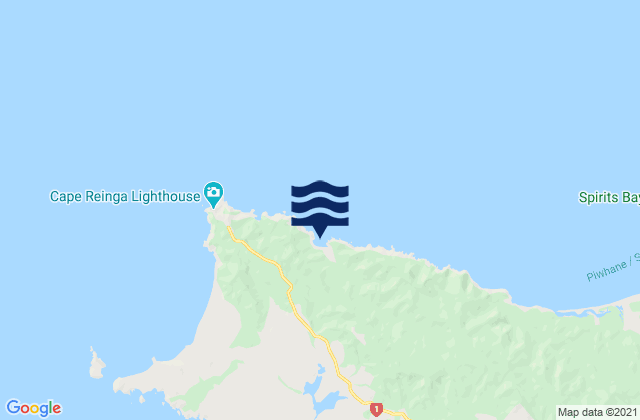 Mappa delle Getijden in Tapotupotu Bay, New Zealand