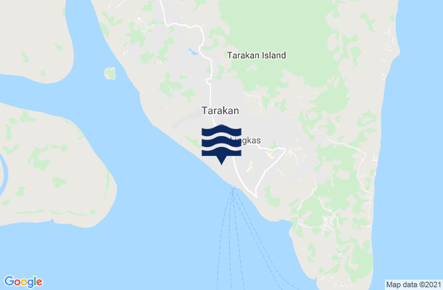 Mappa delle Getijden in Tarakan, Indonesia