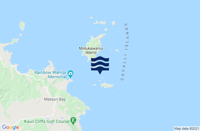 Mappa delle Getijden in Tarawera Island, New Zealand