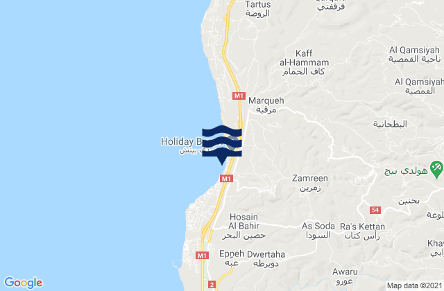 Mappa delle Getijden in Tartus Governorate, Syria