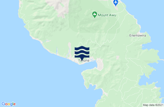 Mappa delle Getijden in Taruna Bay Sangi Island, Indonesia