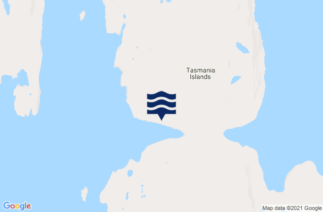 Mappa delle Getijden in Tasmania Islands, Canada