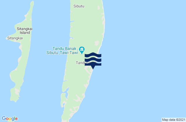 Mappa delle Getijden in Taungoh, Philippines