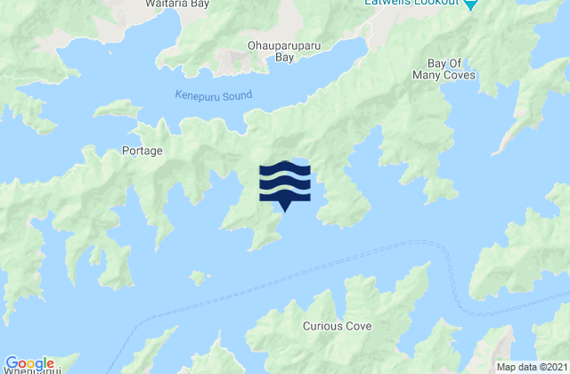 Mappa delle Getijden in Tauranga Bay, New Zealand