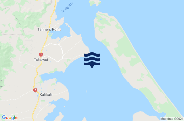 Mappa delle Getijden in Tauranga Harbour, New Zealand