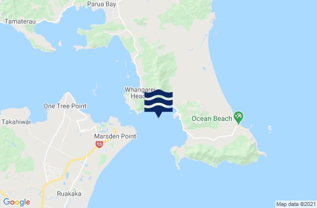 Mappa delle Getijden in Taurikura Bay, New Zealand