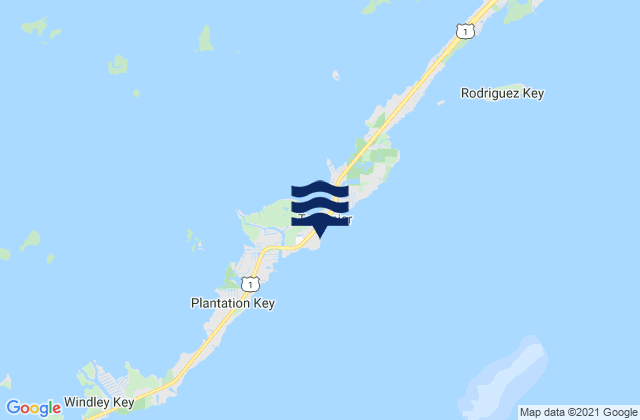 Mappa delle Getijden in Tavernier Harbor (Hawk Channel), United States
