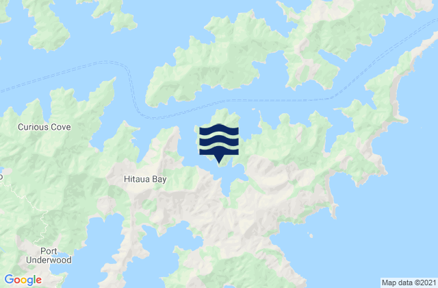 Mappa delle Getijden in Tawa Bay, New Zealand