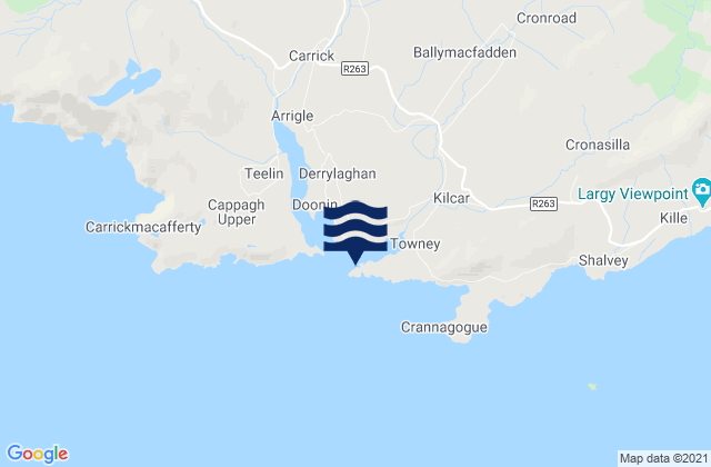 Mappa delle Getijden in Tawny Bay, Ireland