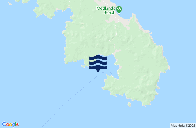 Mappa delle Getijden in Taylors Bay, New Zealand