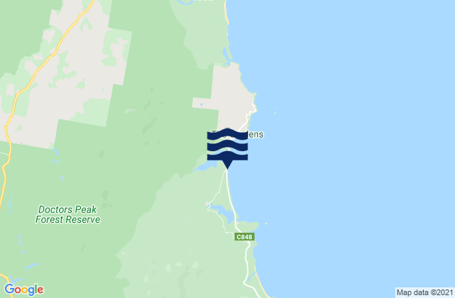 Mappa delle Getijden in Taylors Beach, Australia