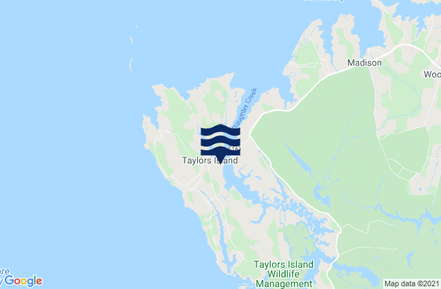 Mappa delle Getijden in Taylors Island (Slaughter Creek), United States