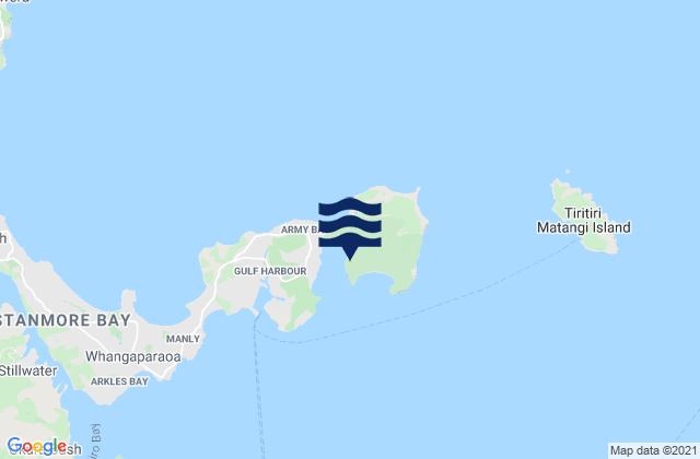 Mappa delle Getijden in Te Haruhi Bay, New Zealand