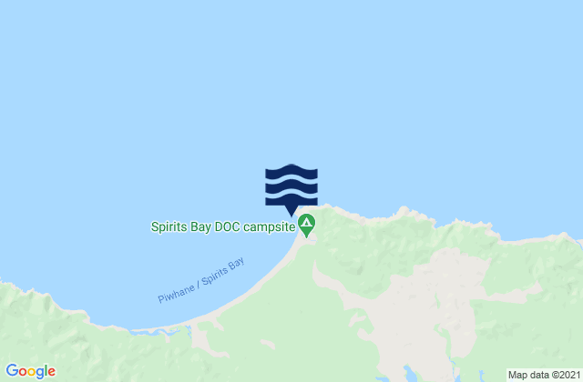 Mappa delle Getijden in Te Karaka Bay, New Zealand