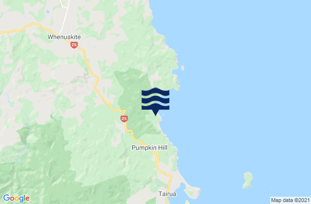 Mappa delle Getijden in Te Karo Bay, New Zealand