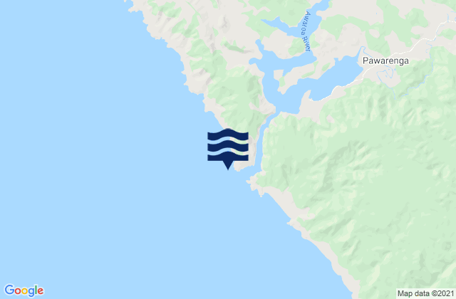 Mappa delle Getijden in Te Kirikiri Bay, New Zealand