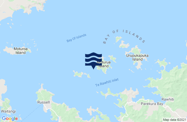 Mappa delle Getijden in Te Miko Reef, New Zealand