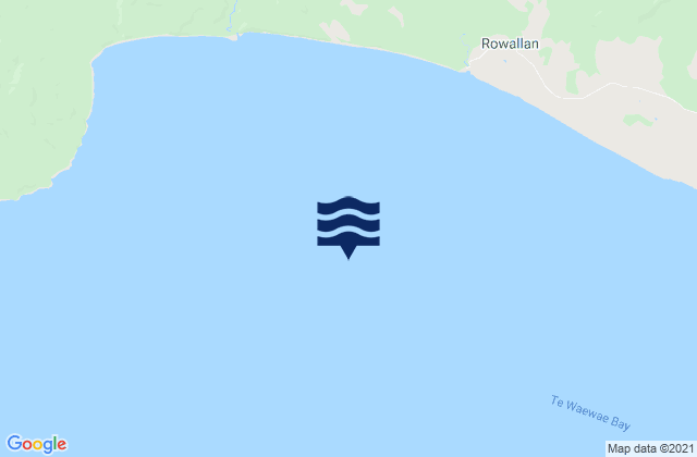 Mappa delle Getijden in Te Waewae Bay, New Zealand