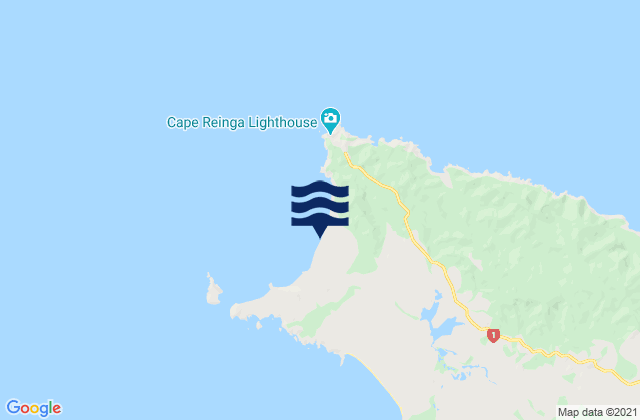 Mappa delle Getijden in Te Werahi Beach, New Zealand