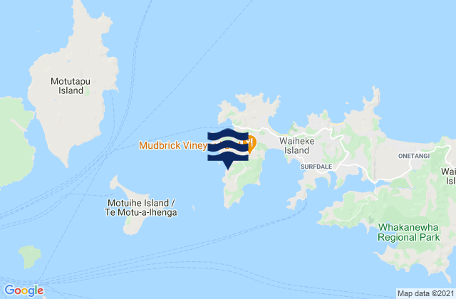 Mappa delle Getijden in Te Wharau Bay, New Zealand