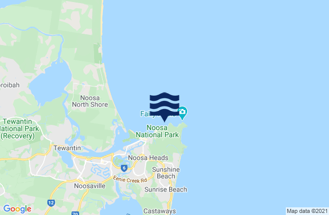Mappa delle Getijden in Tea Tree Bay, Australia