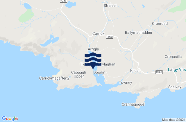 Mappa delle Getijden in Teelin Bay, Ireland