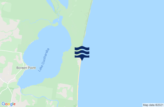 Mappa delle Getijden in Teewah Beach, Australia