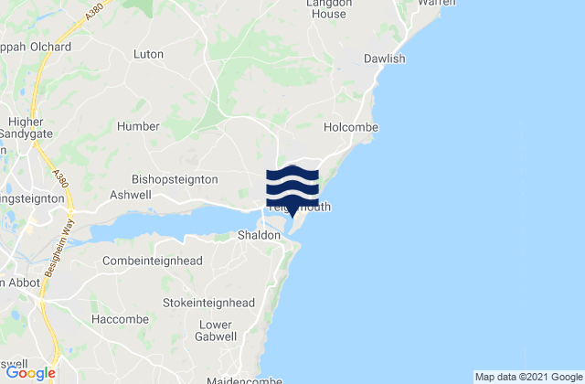 Mappa delle Getijden in Teignmouth, United Kingdom