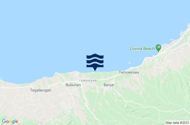 Mappa delle Getijden in Telaga, Indonesia