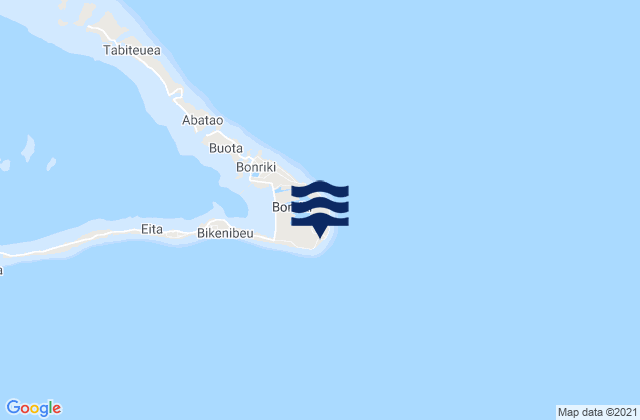 Mappa delle Getijden in Temaiku Village, Kiribati