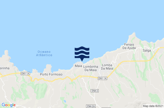 Mappa delle Getijden in Terceira - Santa Catarina, Portugal