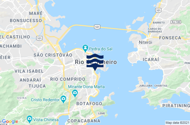 Mappa delle Getijden in Tereza, Brazil
