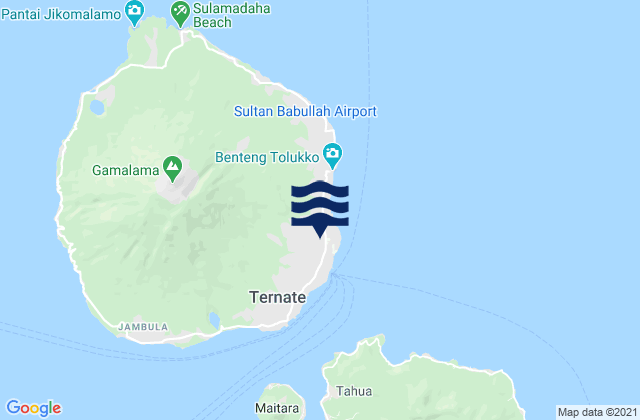 Mappa delle Getijden in Ternate, Indonesia