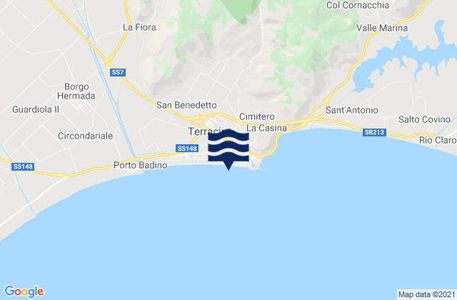 Mappa delle Getijden in Terracina, Italy