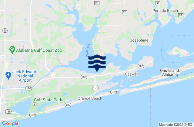 Mappa delle Getijden in Terry s Cove, United States