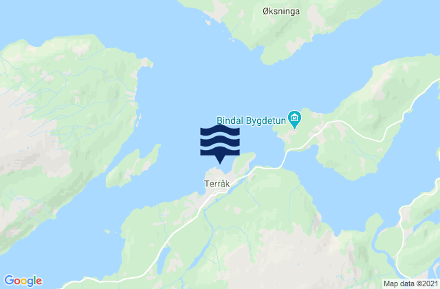 Mappa delle Getijden in Terråk, Norway