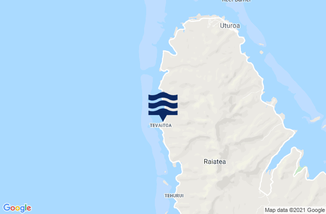 Mappa delle Getijden in Tevaitoa, French Polynesia