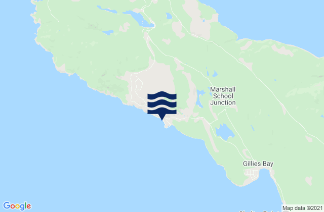 Mappa delle Getijden in Texada Mines, Canada