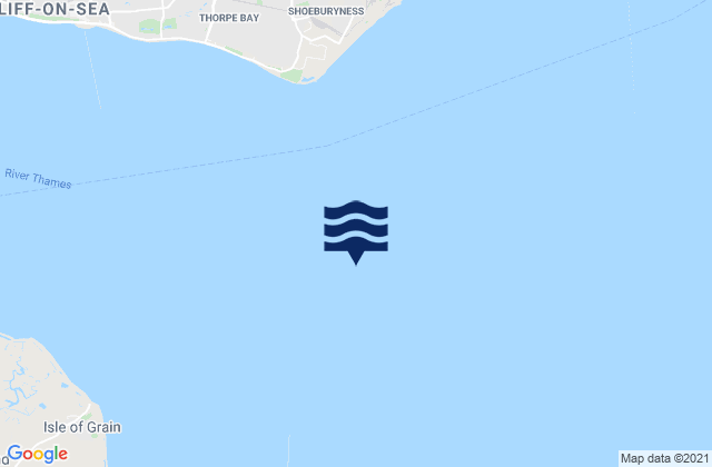 Mappa delle Getijden in Thames Estuary, United Kingdom