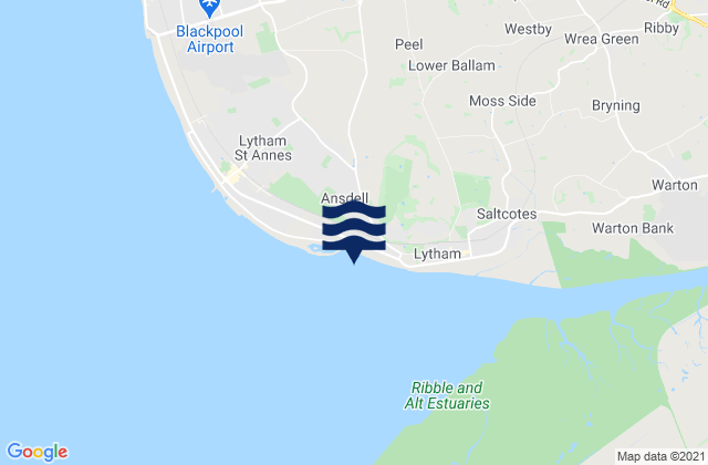 Mappa delle Getijden in The Cove, United Kingdom