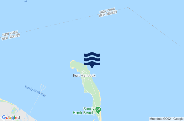 Mappa delle Getijden in The Cove, United States