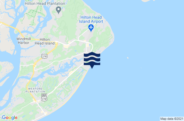 Mappa delle Getijden in The Folly Hilton Head Island, United States