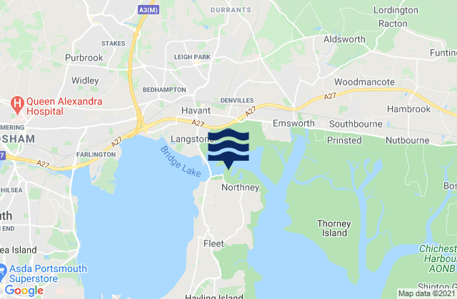 Mappa delle Getijden in The Harbour, United Kingdom