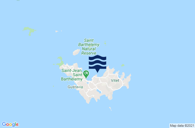 Mappa delle Getijden in The Ledge, U.S. Virgin Islands