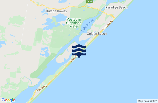 Mappa delle Getijden in The Wreck Beach, Australia