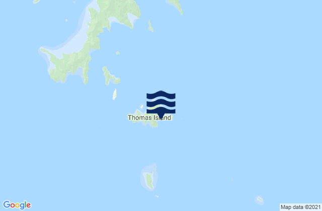 Mappa delle Getijden in Thomas Island, Australia