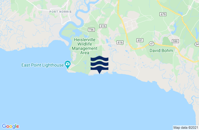 Mappa delle Getijden in Thompsons Beach, United States