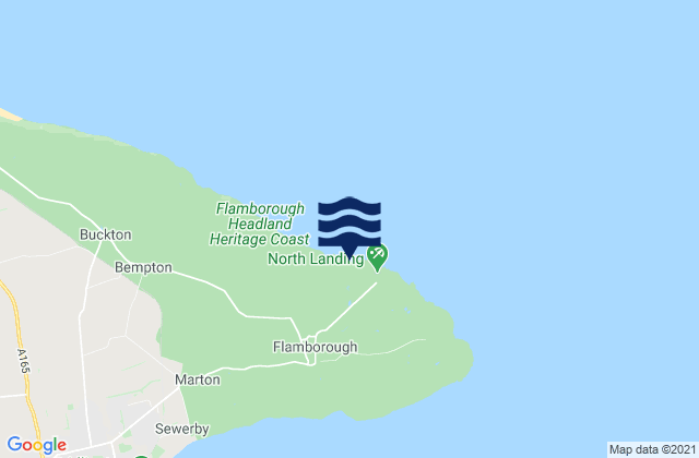 Mappa delle Getijden in Thornwick Bay Beach, United Kingdom