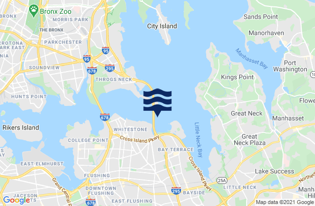 Mappa delle Getijden in Throgs Neck 0.4 mile south of, United States