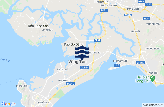 Mappa delle Getijden in Thành Phố Vũng Tàu, Vietnam